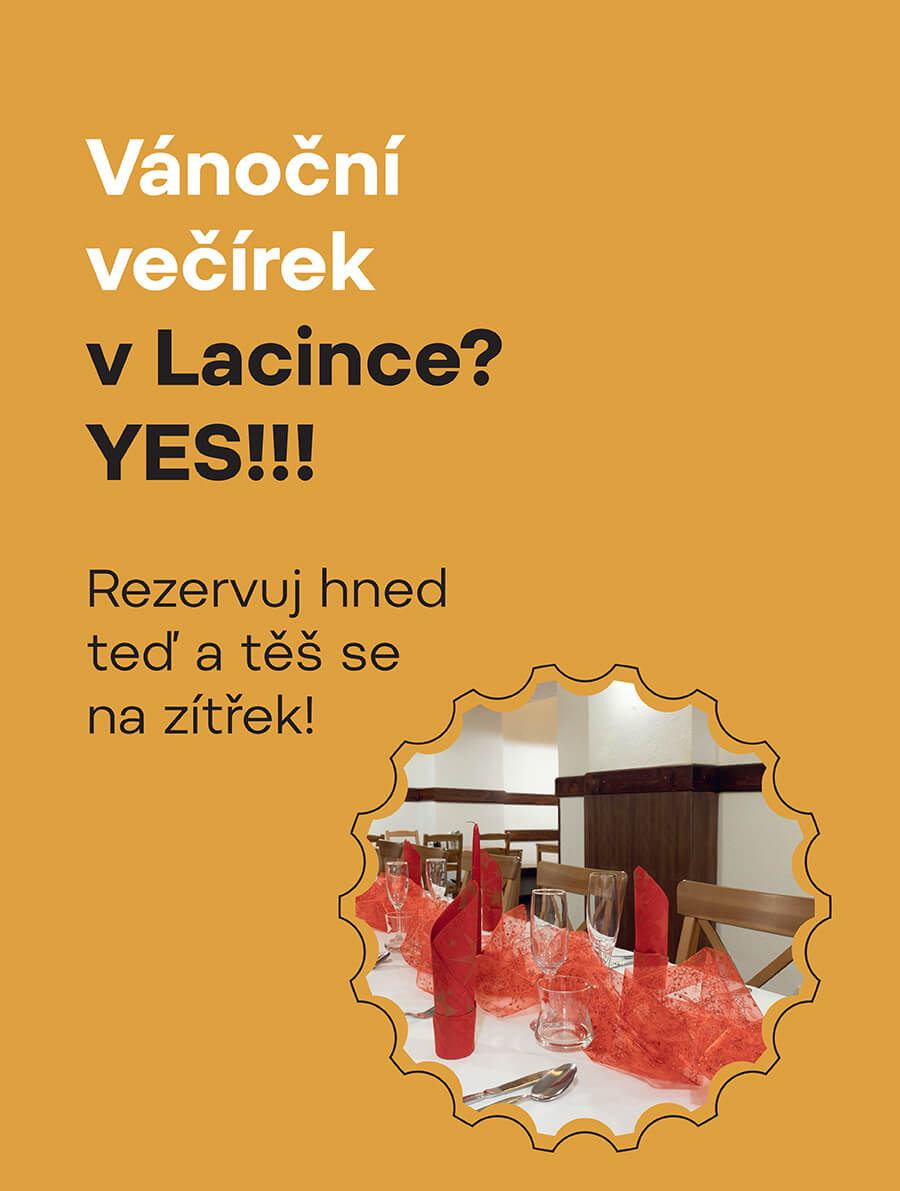 Vánoční večírek v restauraci na Florenci Lacinka